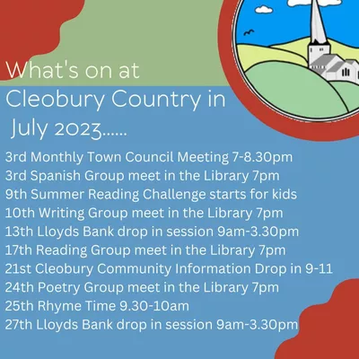 Whats on at Cleobury Country  in July